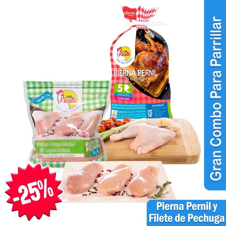 Combo Para Parrillar (filete pechuga zipper y PPcon).