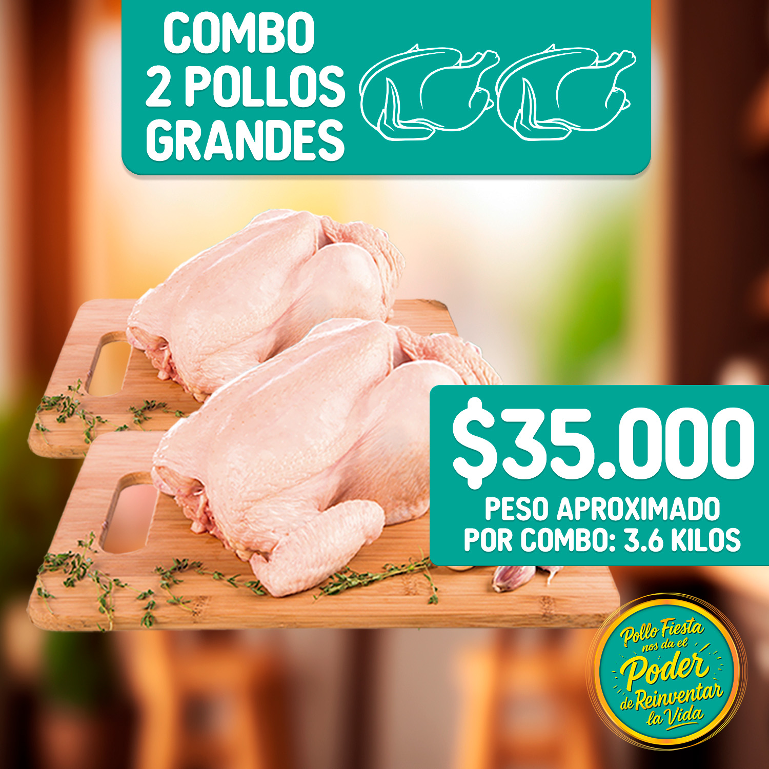 COMBO 2 POLLOS GRANDES - CUARESMA